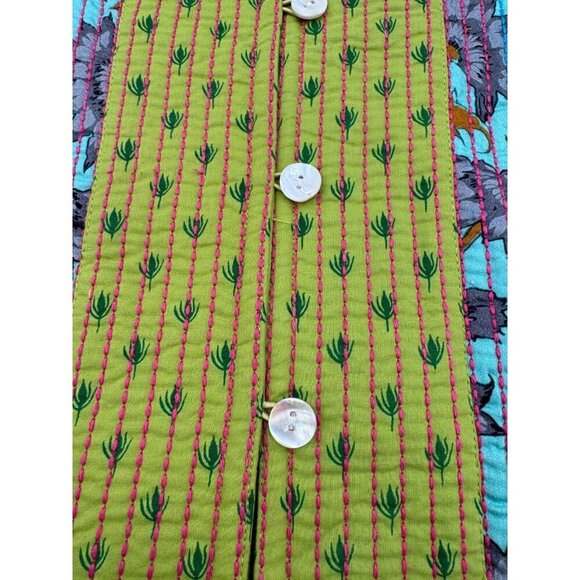 Rara Avis by Iris Apfel Mixed Quilted Printed Coat Multicolored Women Size Mediu - Picture 10 of 16